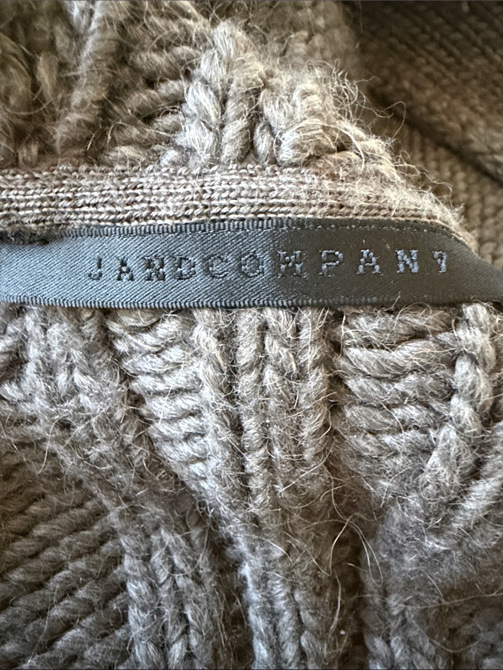 Men's Cable Knit Cardigan - Taupe